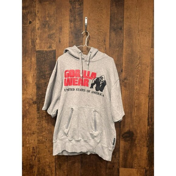 Gorilla Wear Men’s T Shirt Hoodie Grey 3XL EUC - Picture 5 of 6